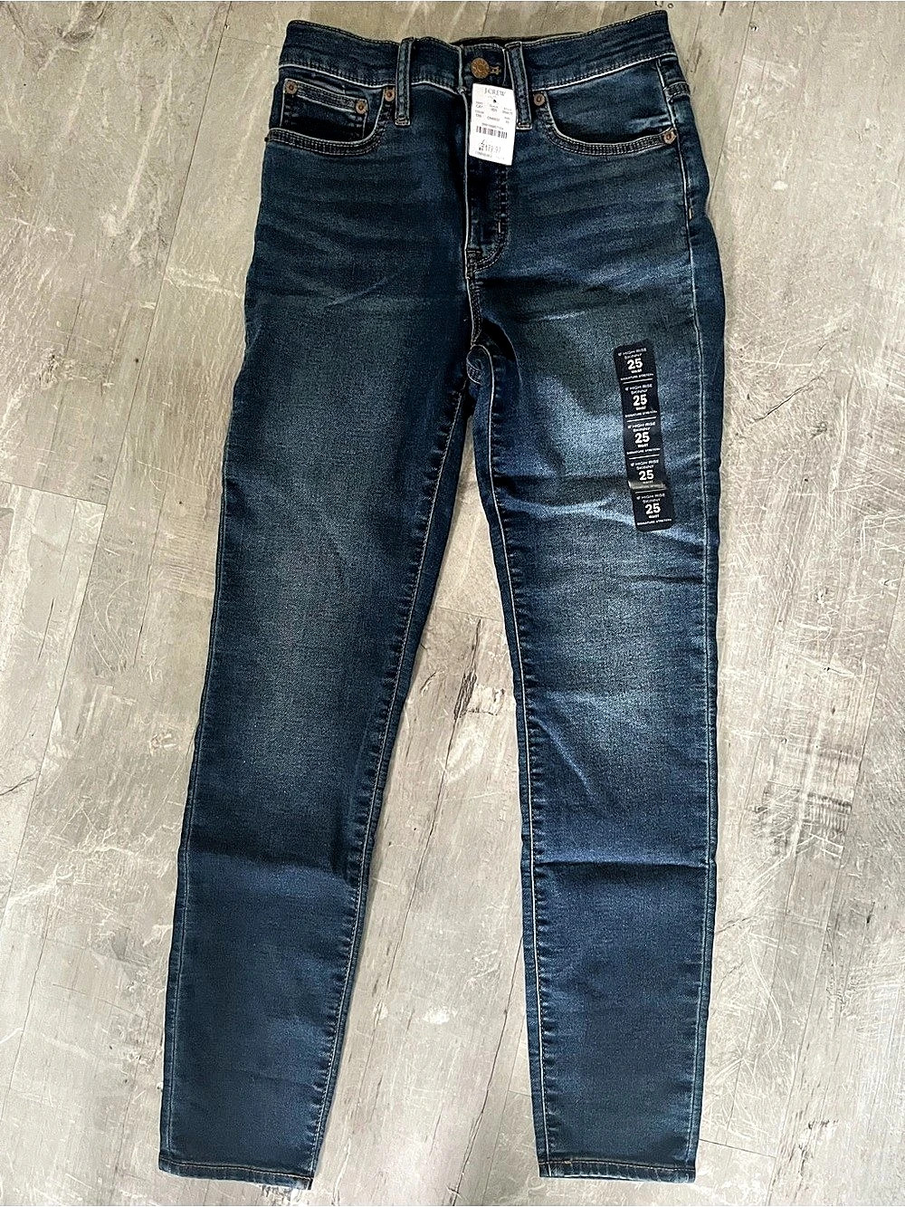 J.Crew 10" High-Rise Skinny Jean in Signature Stretch+ Jeans Blue Waist 25 NWT